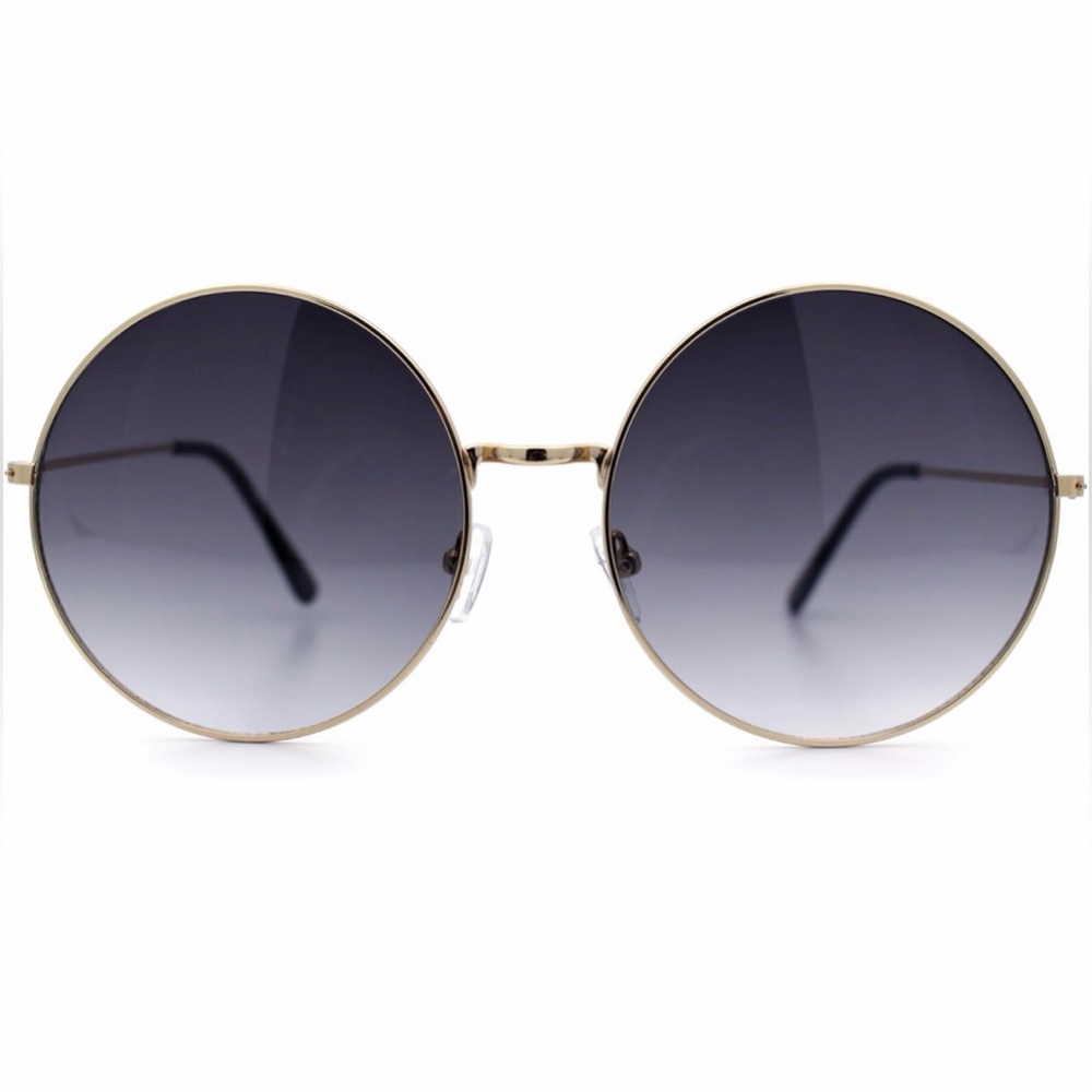 Gold Frame Round Sunglasses